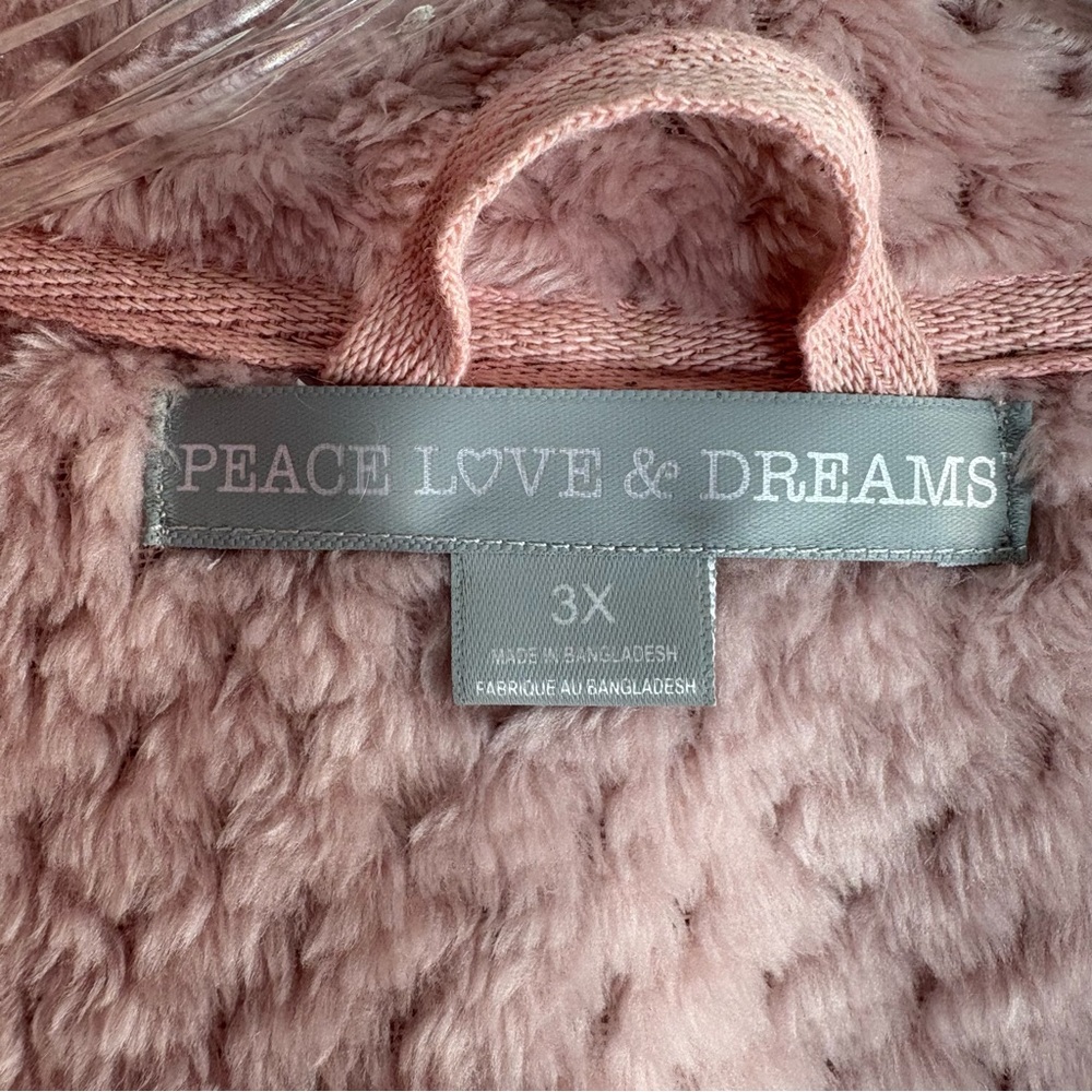 PEACE LOVE & DREAMS Lightweight Textured Jacket in Dusty Pink Size 3X — NWT - Picture 8 of 13